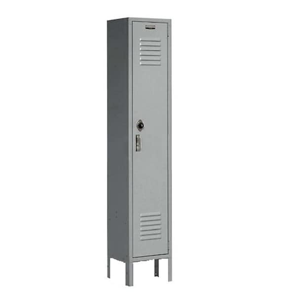Global Industrial Industrial Storage Cabinet, 66 in H, 12 in W, Gray 652062GY - main